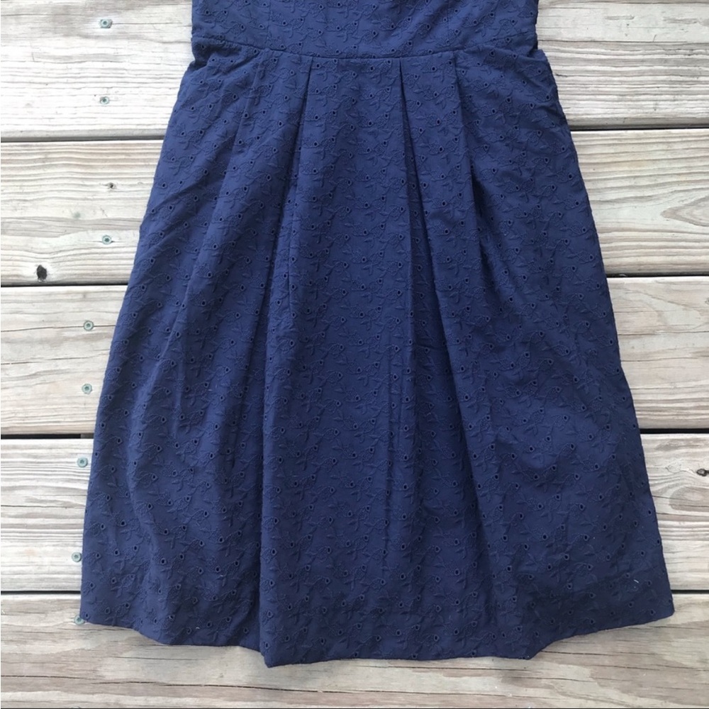 Lily Pulitzer Navy Blue Fish Eyelet Dress - Picture 3 of 10